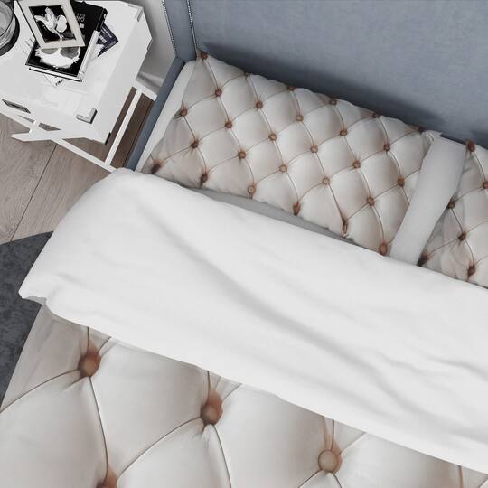 Designart 'Diamond Shaped Leather Couch' Modern & Contemporary Bedding Set - Duvet Cover & Shams